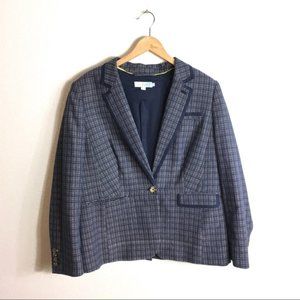 Boden Cotton Blue Stripe Blazer Jacket 14